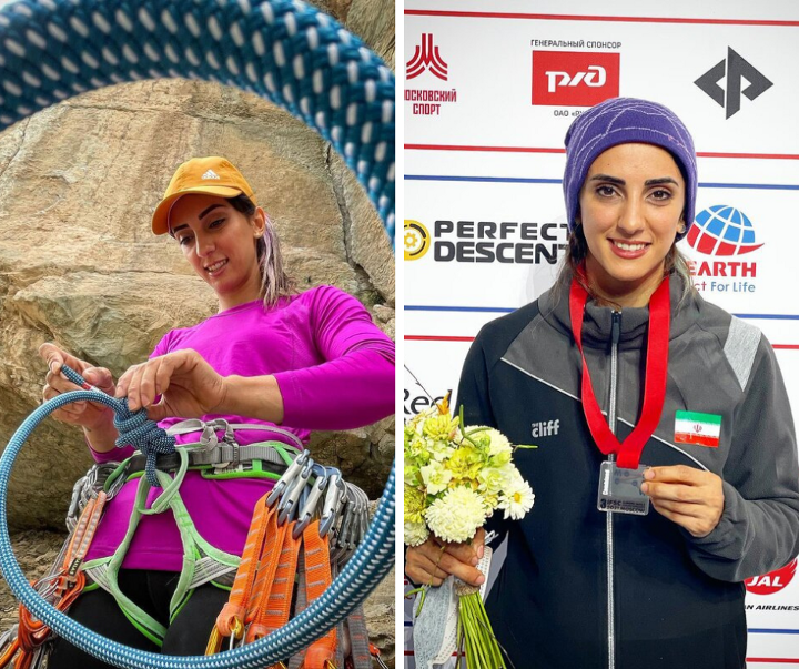 Elinaz Rekabi sport climber Iran