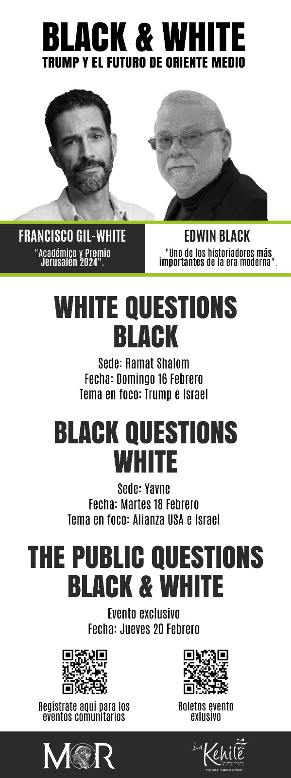 Black and White series flyer in Spanish