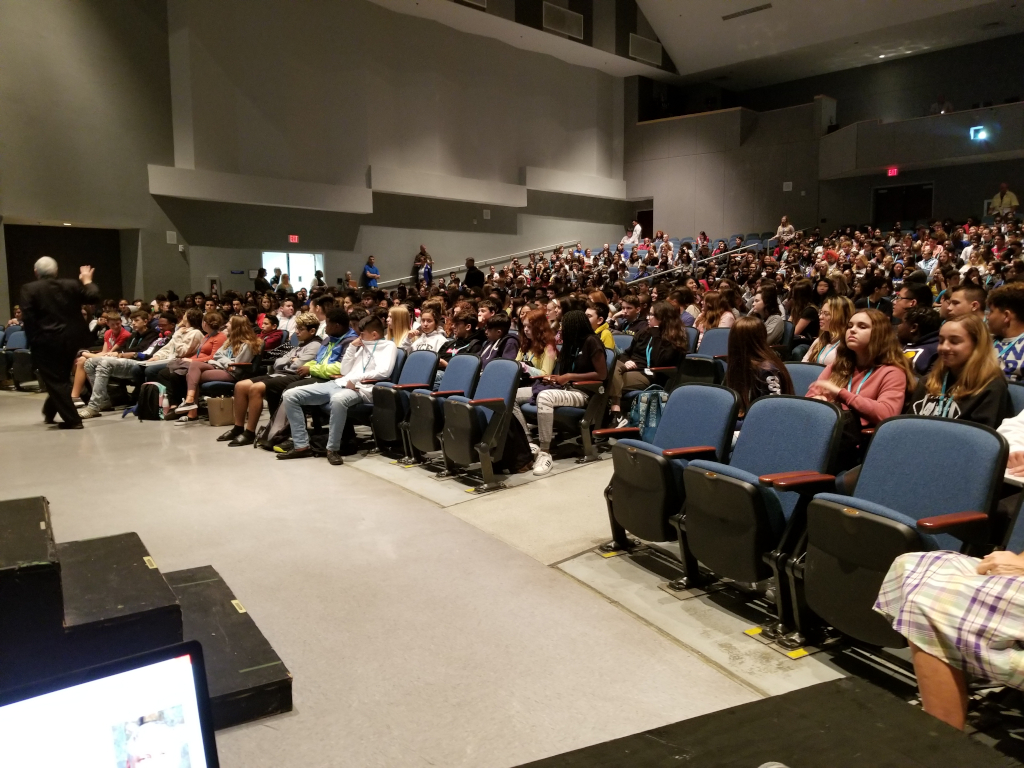 Audience at Palm Beach Central HS