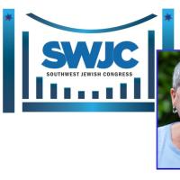 SWJC bridge logo and Susan Myers, smiling