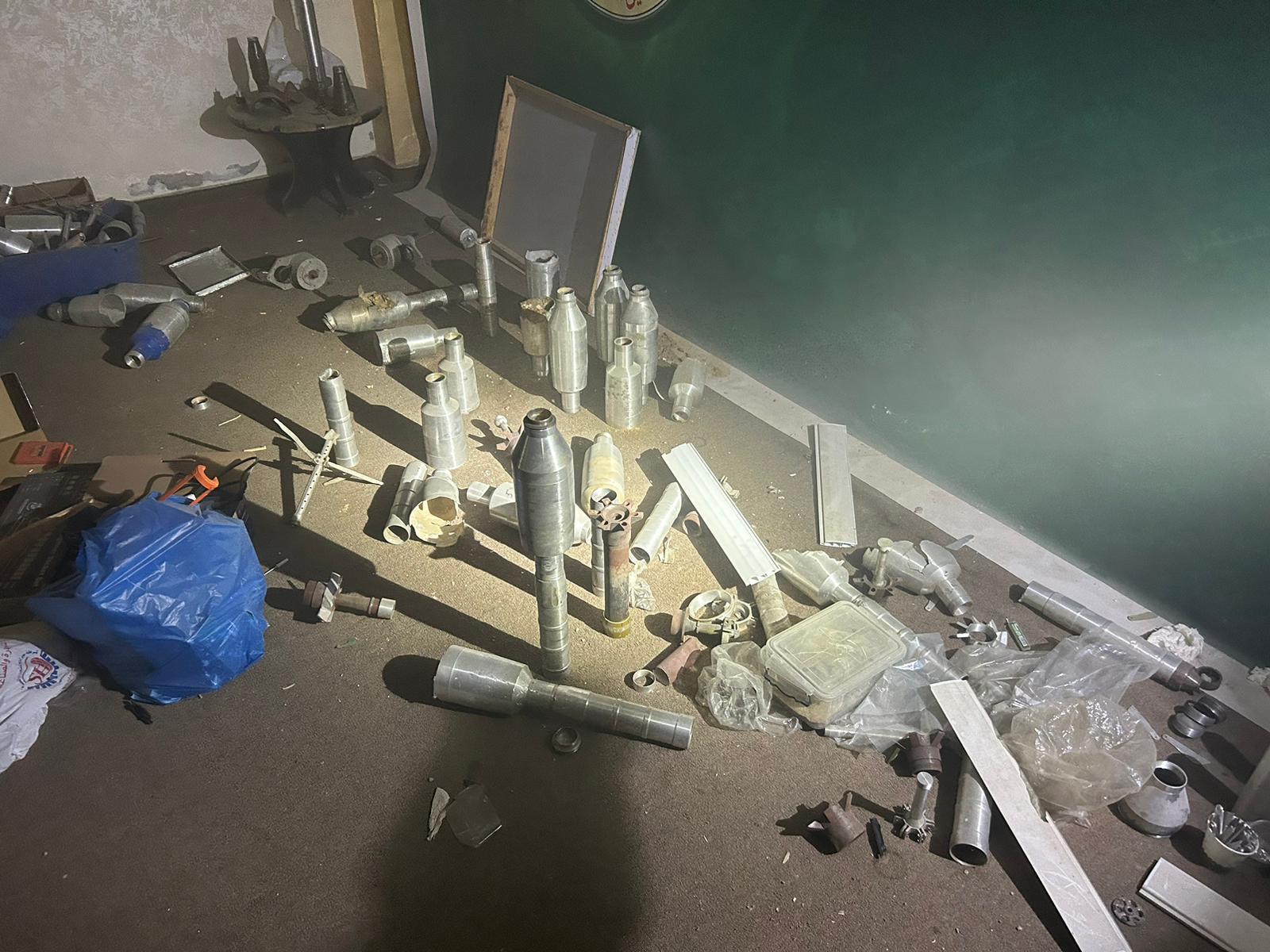 Hamas rocket lab in a Gaza mosque IDF photo