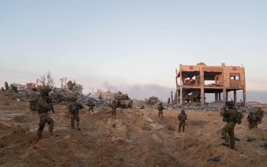 Troops at Jabiliya IDF photo