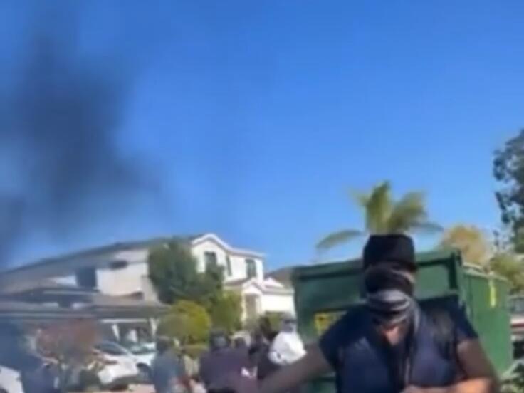 Anti antisemitic attack Brentwood CA screen grab