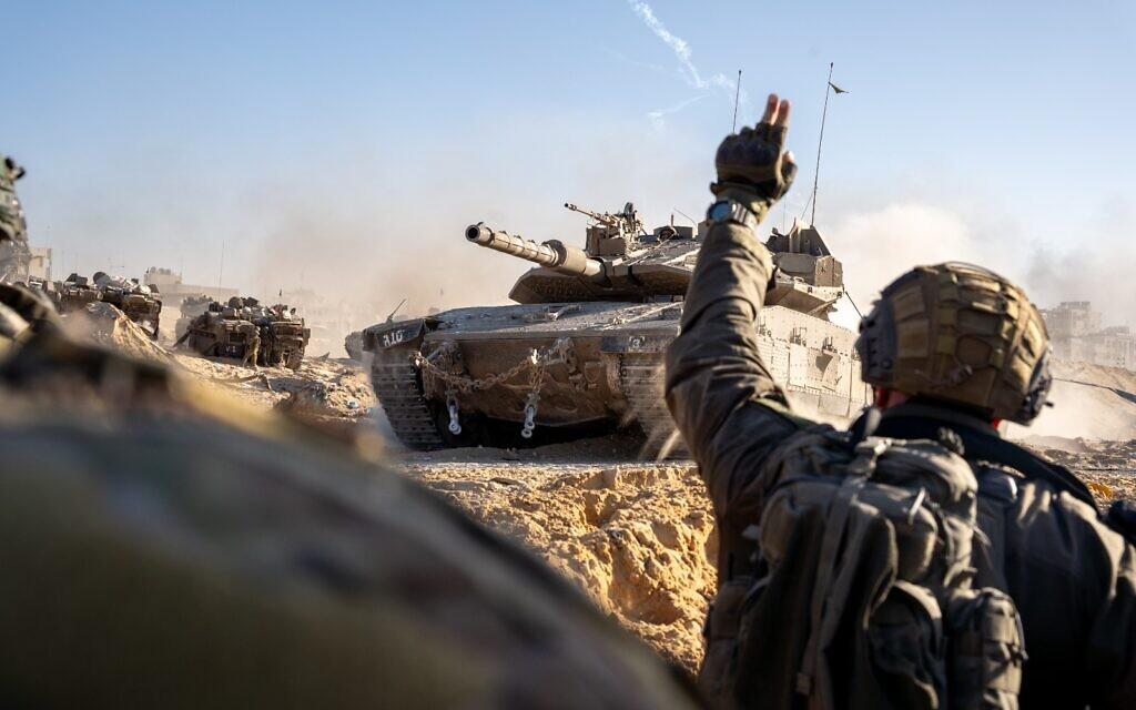 Israeli armor in Gaza IDF photo