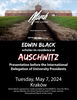 Edwin Black for the International Delegation of University Presidents