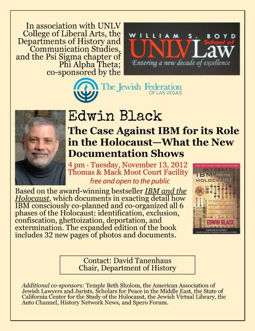 The Case Against IBM for its Role in the Holocaust for UNLV Law