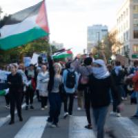 Cambridge Massachusetts anti Israel demonstration